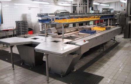 Stripping anlæg - produktionssystem udviklet og leveret til Gate Gourmet
